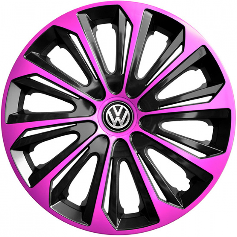 PUKLICE PRE VW 16" STRONG pink/black 4ks